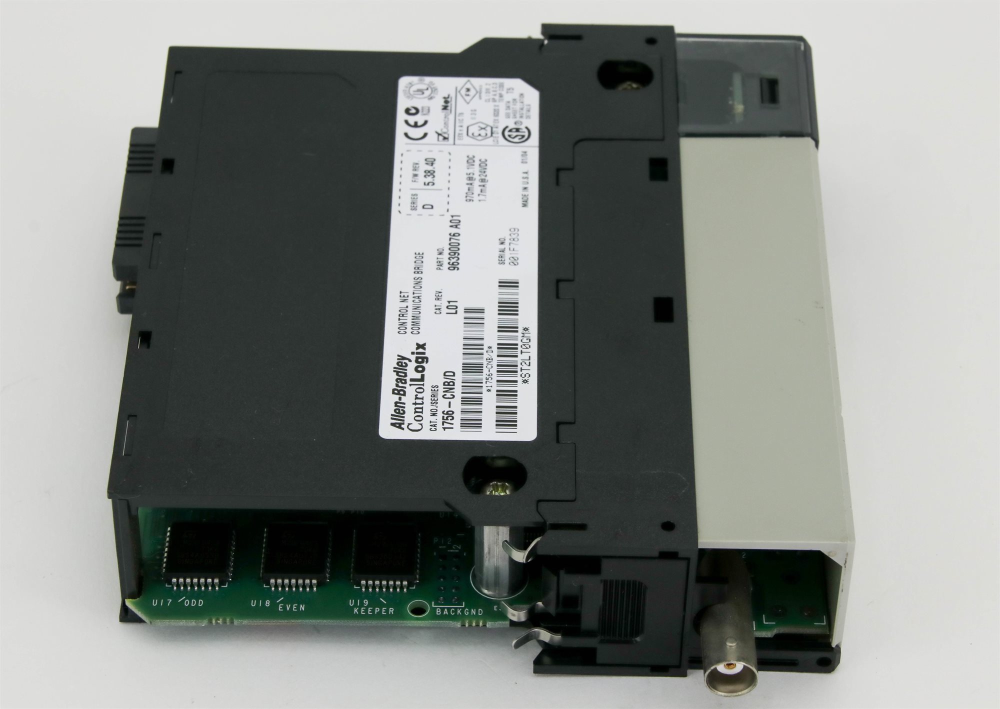 11554 ALLEN-BRADLEY CONTROLLOGIX CONTROL NET, 96390076 A01 1756
